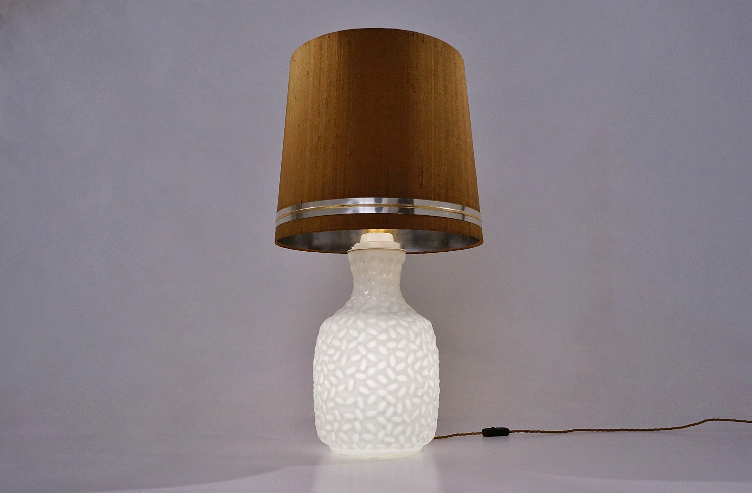 Putzler lamp brass & glass with Table lamp with illuminated glass base